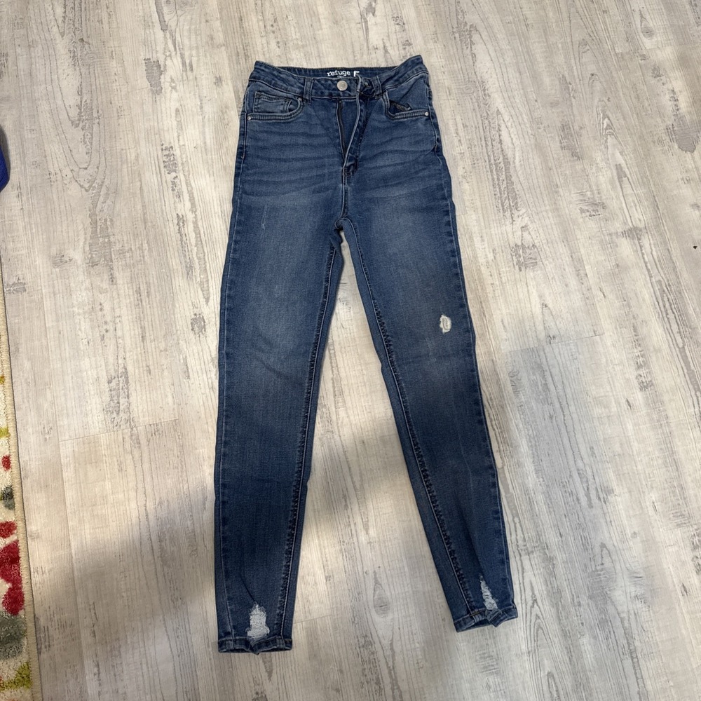 WOMENS REFUGE CALI DARK INDIGO SKINNY JEANS ~ no size shown, looks like xs/s